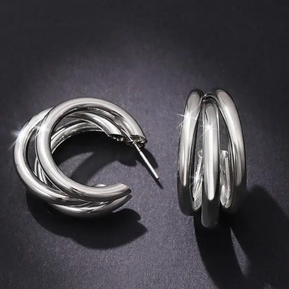 Jewelry - ❤️ Silver Retro Circular Tube Earrings